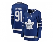 Women Toronto Maple Leafs #91 John Tavares Branded Blue Home Breakaway Stitched NHL Jersey