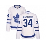 Women's Reebok Toronto Maple Leafs #34 Auston Matthews Authentic White Away NHL Jersey