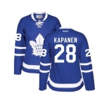 Women's Toronto Maple Leafs #28 Kasperi Kapanen Blue Home Stitched NHL Jersey