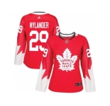 Women's Toronto Maple Leafs #29 William Nylander Red Alternate Stitched NHL Jersey