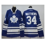 Women's Toronto Maple Leafs #34 Auston Matthews Blue Alternate Stitched NHL Jersey