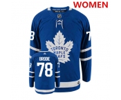 Women's Toronto Maple Leafs #78 TJ BRODIE Royal Blue Adidas Stitched NHL Jersey