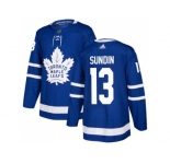 Youth Adidas Toronto Maple Leafs #13 Mats Sundin Blue Home Authentic Stitched NHL Jersey