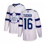 Youth Adidas Toronto Maple Leafs #16 Darcy Tucker Authentic White 2018 Stadium Series NHL Jersey