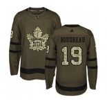 Youth Adidas Toronto Maple Leafs #19 Bruce Boudreau Authentic Green Salute to Service NHL Jersey