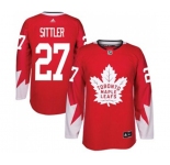 Youth Adidas Toronto Maple Leafs #27 Darryl Sittler Authentic Red Alternate NHL Jersey