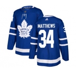 Youth Adidas Toronto Maple Leafs #34 Auston Matthews Authentic Royal Blue Home NHL Jersey
