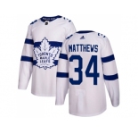 Youth Adidas Toronto Maple Leafs #34 Auston Matthews White Authentic 2018 Stadium Series Stitched NHL Jersey