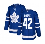 Youth Adidas Toronto Maple Leafs #42 Tyler Bozak Authentic Royal Blue Home NHL Jersey
