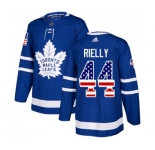 Youth Adidas Toronto Maple Leafs #44 Morgan Rielly Authentic Royal Blue USA Flag Fashion NHL Jersey