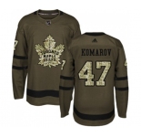 Youth Adidas Toronto Maple Leafs #47 Leo Komarov Authentic Green Salute to Service NHL Jersey