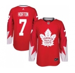 Youth Adidas Toronto Maple Leafs #7 Tim Horton Authentic Red Alternate NHL Jersey