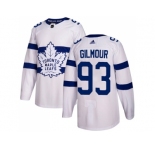 Youth Adidas Toronto Maple Leafs #93 Doug Gilmour White Authentic 2018 Stadium Series Stitched NHL Jersey