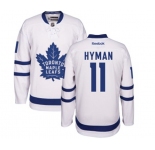 Youth Reebok Toronto Maple Leafs #11 Zach Hyman Authentic White Away NHL Jersey