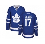 Youth Reebok Toronto Maple Leafs #17 Wendel Clark Authentic Royal Blue Home NHL Jerseys