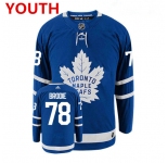 Youth Toronto Maple Leafs #78 TJ BRODIE Royal Blue Adidas Stitched NHL Jersey