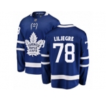 Youth Toronto Maple Leafs #78 Timothy Liljegren Authentic Royal Blue Home Fanatics Branded Breakaway NHL Jersey
