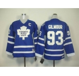 youth nhl jerseys toronto maple leafs #93 gilmour blue(C)