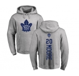 Men NHL Adidas Toronto Maple Leafs #20 Dominic Moore Ash Backer Pullover Hoodie