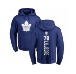 NHL Adidas Toronto Maple Leafs #78 Timothy Liljegren Royal Blue Backer Pullover Hoodie