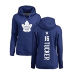 NHL Women Adidas Toronto Maple Leafs #16 Darcy Tucker Royal Blue Backer Pullover Hoodie