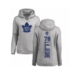 NHL Women Adidas Toronto Maple Leafs #78 Timothy Liljegren Ash Backer Pullover Hoodie