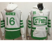 Toronto Maple Leafs #16 Mitchell Marner White Green St. Patrick's Day Pullover NHL Hoodie