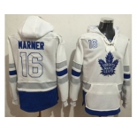 Toronto Maple Leafs #16 Mitchell Marner White Name & Number Pullover NHL Hoodie