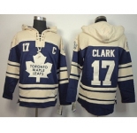 nhl jerseys toronto maple leafs #17 clark blue-cream[pullover hooded sweatshirt][patch C]