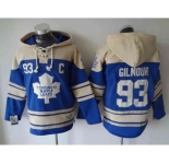 nhl jerseys toronto maple leafs #93 gilmour lt.blue-cream[pullover hooded sweatshirt][patch C]