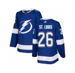 Men Adidas Tampa Bay Lightning #26 Martin St. Louis Blue Home Authentic Stitched NHL Jersey
