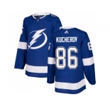 Men Adidas Tampa Bay Lightning #86 Nikita Kucherov Blue Home Authentic Stitched NHL Jersey