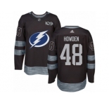 Men's Adidas Tampa Bay Lightning #48 Brett Howden Authentic Black 1917-2017 100th Anniversary NHL Jersey