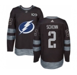 Men's Lightning #2 Luke Schenn Black 1917-2017 100th Anniversary Stitched Hockey Jersey