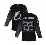 Men's Lightning #22 Kevin Shattenkirk Black Alternate Authentic Stitched Hockey Jersey