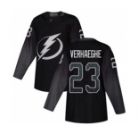 Men's Lightning #23 Carter Verhaeghe Black Alternate Authentic Stitched Hockey Jersey