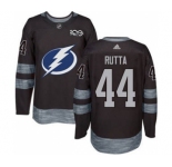 Men's Lightning #44 Jan Rutta Black 1917-2017 100th Anniversary Stitched Hockey Jersey