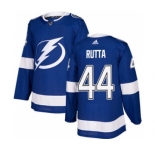 Men's Lightning #44 Jan Rutta Blue Home Authentic Stitched Hockey Jersey
