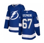 Men's Lightning #67 Mitchell Stephens Blue Home Authentic Stitched Hockey Jersey