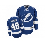 Men's Reebok Tampa Bay Lightning #48 Brett Howden Authentic Royal Blue Home NHL Jersey