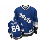 Men's Reebok Tampa Bay Lightning #64 Matthew Spencer Authentic Royal Blue Third NHL Jersey