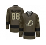 Men's Reebok Tampa Bay Lightning #88 Andrei Vasilevskiy Authentic Green Salute to Service NHL Jersey