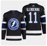 Men's Tampa Bay Lightning #11 Luke Glendening Black 2024 Stadium Series Stitched Jersey