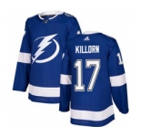 Men's Tampa Bay Lightning #17 Alex Killorn Blue Home Stitched Hockey Jersey