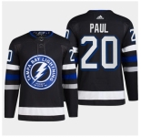 Men's Tampa Bay Lightning #20 Nicholas Paul Black 2024 Stadium Series Stitched Jersey