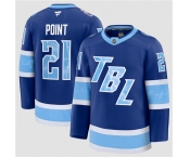 Men's Tampa Bay Lightning #21 Brayden Point Blue 2026 Stadium Series Stitched Jersey