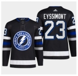 Men's Tampa Bay Lightning #23 Michael Eyssimont Black 2024 Stadium Series Stitched Jersey