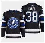 Men's Tampa Bay Lightning #38 Brandon Hagel Black 2024 Stadium Series Stitched Jersey