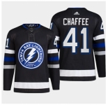 Men's Tampa Bay Lightning #41 Mitchell Chaffee Black 2024 Stadium Series Stitched Jersey