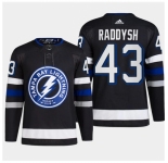 Men's Tampa Bay Lightning #43 Darren Raddysh Black 2024 Stadium Series Stitched Jersey